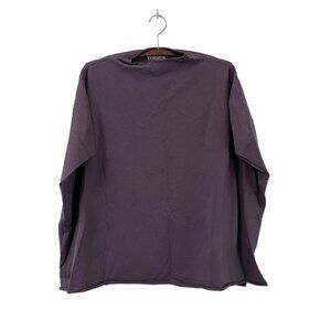 Tutu & Lilli Purple Oversized Boxy Raw Hem Sweatshirt Top Womens Size M/L